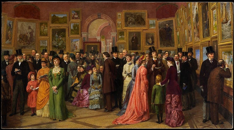 File:William Powell Frith - 'A Private View at the Royal Academy, 1881' (Martin Beisly Fine Art).webp